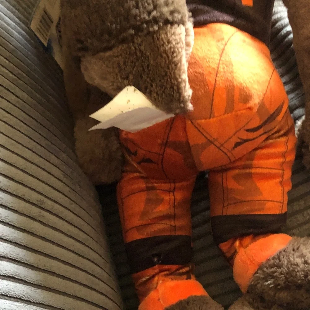 Plush Bear in Orange Vest
